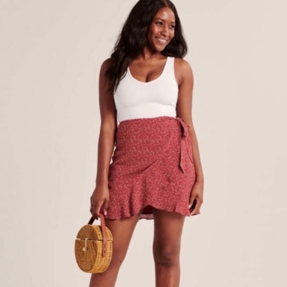 Abercrombie Ruffle Wrap Mini Skirt - Picture 1 of 9